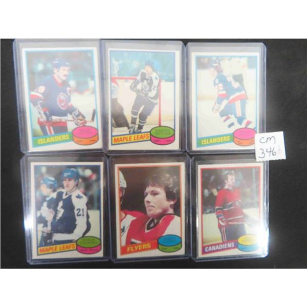 (6) 1980/81 Hockey Cards 