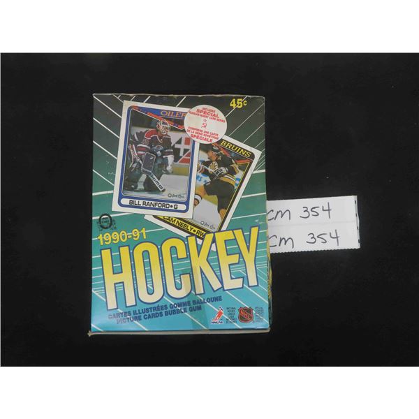 Unopened Box of 1990/91 O-Pee-Chee Hockey Cards