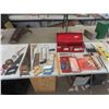 Image 1 : Hand Tools ; Saws, Drill Bits, Chisels. Files. Tape Measure, Level, Tool Box