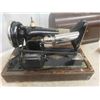 Image 8 : Singer Sewing Machine with Case + Notions - No Key for case