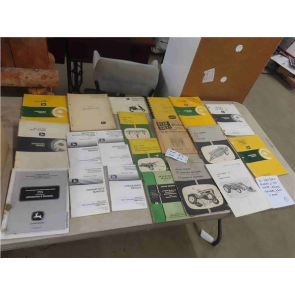 20 John Deere Manuals ; Tractors, Mowers, Spreaders, Tillers, plus more