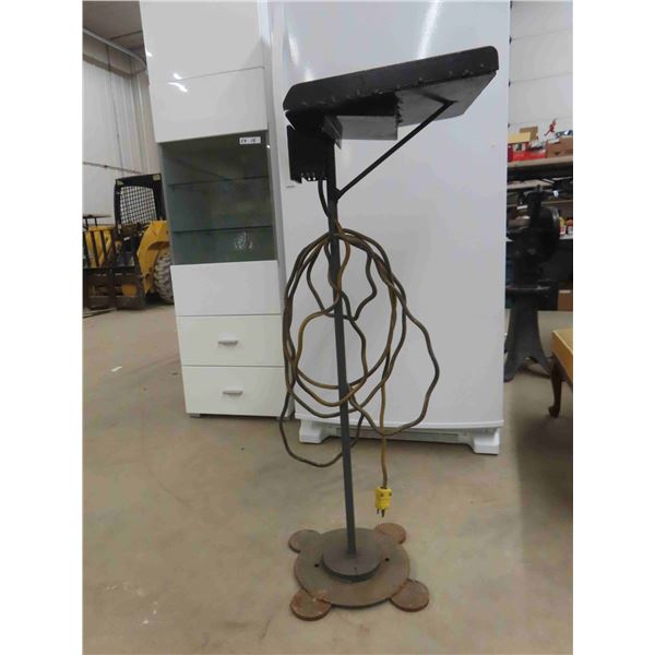 Metal Podium Stand 42  Tall with Electrical Hook Up + Receptacles