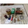 Image 1 : Old Kitchen Utensils, Black Cat Tobacco Can, Insulator, Iron Rest, Clippers, plus more