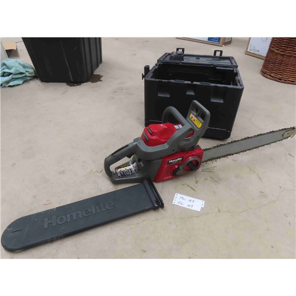 Homelite Pro 4620C Gas Chainsaw 46cc with Case & Chain Guard Cover -