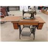 Image 2 : Singer Treadle Sewing Machine in Oak Cabinet