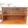 Image 10 : 2pc Krug Brothers Teak Credenza + Hutch with Sliding Glass Doors 18" x 48" x 60.25" 