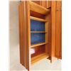 Image 6 : 2pc Krug Brothers Teak Credenza + Hutch with Sliding Glass Doors 18" x 48" x 60.25" 