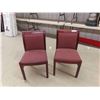 Image 1 : 2 Upholstered Cherry Framed Chairs