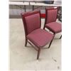 Image 2 : 2 Upholstered Cherry Framed Chairs