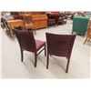 Image 4 : 2 Upholstered Cherry Framed Chairs