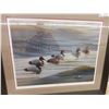 Image 2 : Ducks Unlimited Edition Signed Print Windy Water by Richard Clifton  30.5" x 36" 