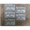 Image 3 : 9 Winnipeg Bicycle License Plates + Motorcycle Plate