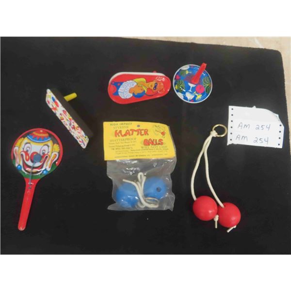  Wrist Bruisers, Klatter Balls, in Package + Other Metal Toys