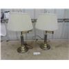 Image 1 : 2 Table Lamps with Swing Out Extension + Shade 24" Tall 