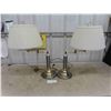 Image 2 : 2 Table Lamps with Swing Out Extension + Shade 24" Tall 