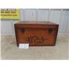 Image 1 : Duck Unlimited Wooden Treasure Box 10.5" x 12" x 17.75" with Leather Side Handles
