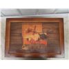 Image 2 : Duck Unlimited Wooden Treasure Box 10.5" x 12" x 17.75" with Leather Side Handles
