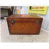 Image 4 : Duck Unlimited Wooden Treasure Box 10.5" x 12" x 17.75" with Leather Side Handles