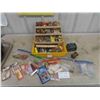 Image 1 : Tackle Box Full of ; Lures, Line, Hooks, Weights, Pickerel Rigs, Jigs, 2 Reels