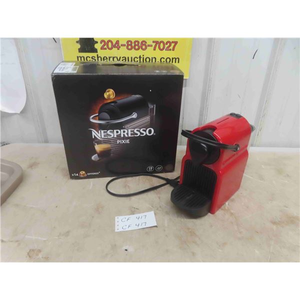 Used Nespresso Pixie Expresso Coffee Machine