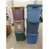 Image 1 : 6 Rubbermaid Totes with Lid - 68.1L