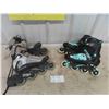 Image 1 : 2 Pairs of Inline Skates/ Roller Blades Women's Sz 9, Forum Brand Derby Girls Sz 9-11