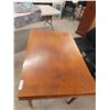 Image 2 : Wooden Table with Pull Out End Leafs 30" x 31" x 47" plus  30" when Leaves Extended