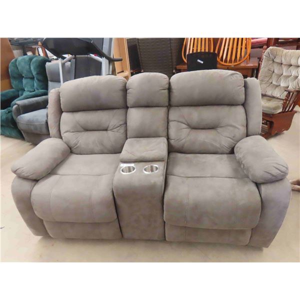 Microsuede Theater Reclining Couch 70" Wide