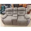 Image 1 : Microsuede Theater Reclining Couch 70" Wide