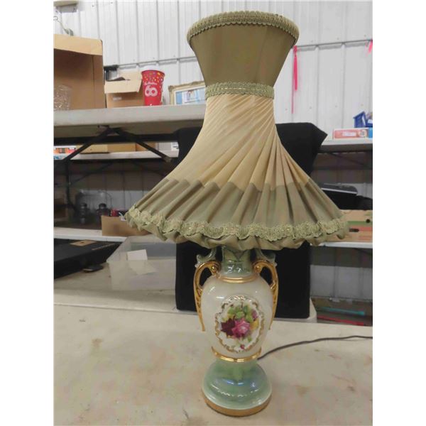 Ceramic Base Table Lamp with Fabric Shade 29.5" tall