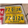 Image 2 : 10 Alberta License Plates - 1960s - 5 Sets