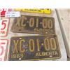 Image 3 : 10 Alberta License Plates - 1960s - 5 Sets