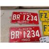 Image 4 : 10 Alberta License Plates - 1960s - 5 Sets