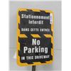 Image 2 : No Parking Sign - Metal on Post 12" x 18" 