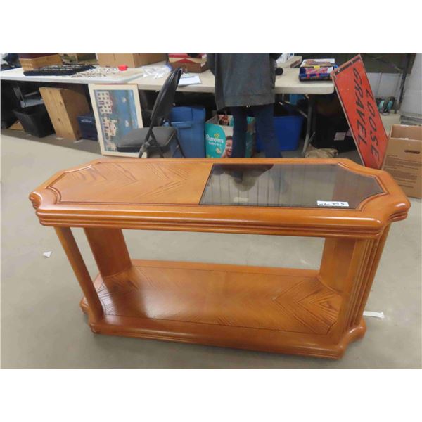 Oak Hall Stand of Sofa Table 18  x 27  x 51  