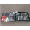 Image 1 : (2) 21 pc Deep Socket Set - Deep + Shallow ; 1/4", 3/8", 1/2" 