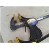 Image 4 : 2 Quick Clamps ; 12" + 18" & 3 Ratchet Bar Clamps : (2) 12" , 8" 