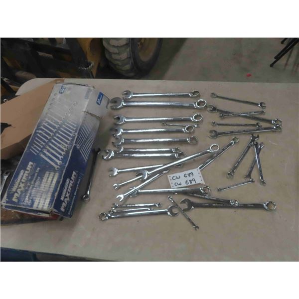 New Mastercraft Max 30 Combination Wrenches ; 1/2 STD + 1/2 Metric