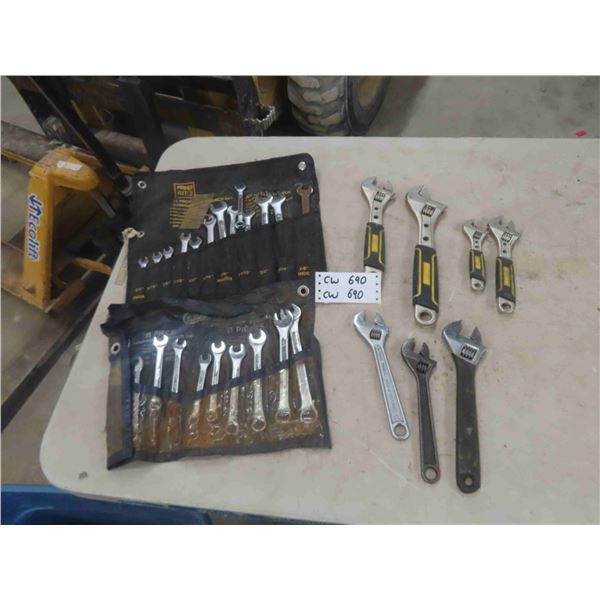 (2) 11 pc Wrench Set & 7 Crescent Wrenches