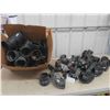 Image 1 : Box Full of ABS Fittings ; 1.5", 2", 3", 4", Ts, Y's, Elbows, plus more