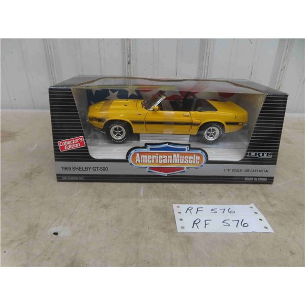 1969 Shelby GT-500 American Muscle Yellow 1:18 Scale, Die Cast