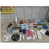 Image 1 : Wii System Including 14 Games, Console, Power Cords, Chargers, Steering Wheel, 