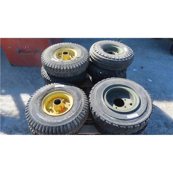 Pallet of 10 Utility Style Tires on Different Rims