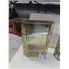 Image 2 : 2 Brass + Glass Display Cases ; 4" x 11" x 16" + 4" x 10" x 12" 