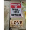 Image 2 : 4 Modern Metal Signs, (7)  12" Metal Letters