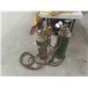 Image 1 : Acetylene Torch with Hose, Gauge, 2 Tanks