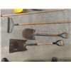 Image 2 : Spade, Scoop Shovel, 2 Rakes, 2 Snow Shovels