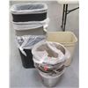 Image 1 : Multiple Plastic Waste Baskets & Vollrath Metal Pails