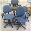 Image 1 : Qty 4 Rolling Office Armchairs