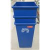 Image 1 : Qty 3 Blue Plastic Recycle White Paper Only Bins